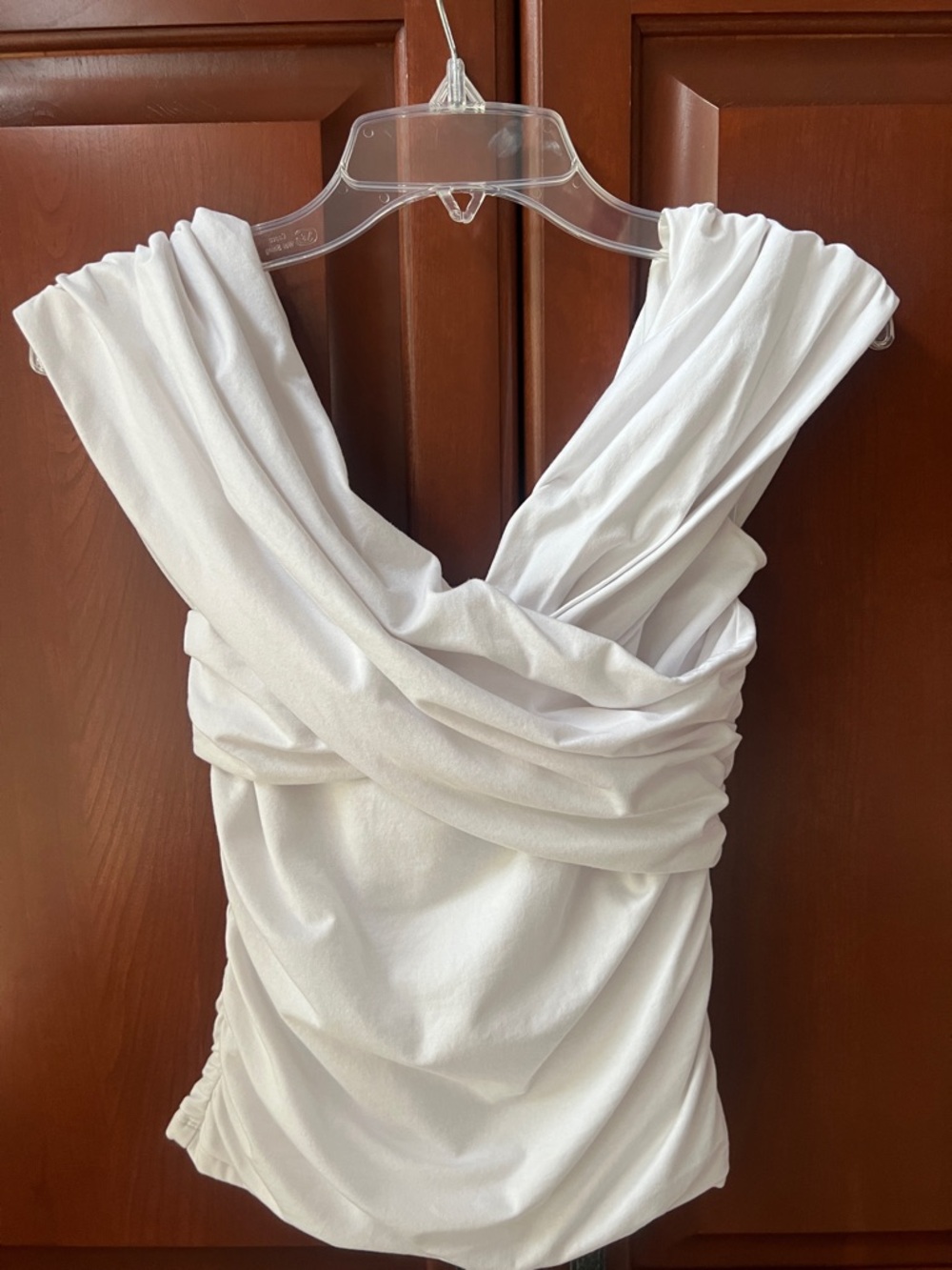 Abercrombie & Fitch White Crewneck Modal-Blend Tee
